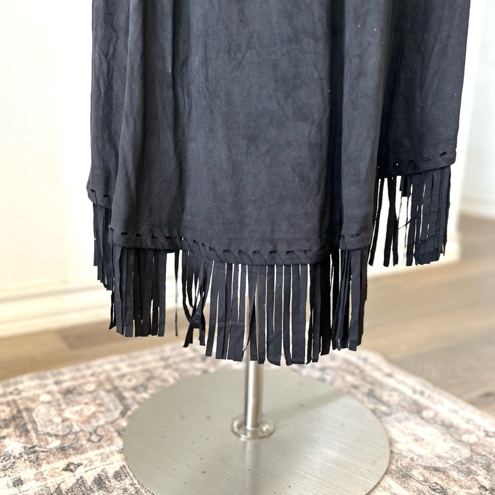 NWT Brontë High Low Suede Look Fringe Dress Western Boho Sz S - Picture 8 of 11